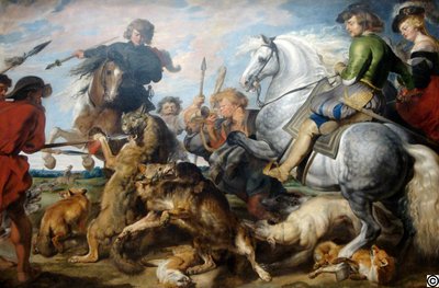 Wolf and Fox Hunt by Peter Paul Rubens
